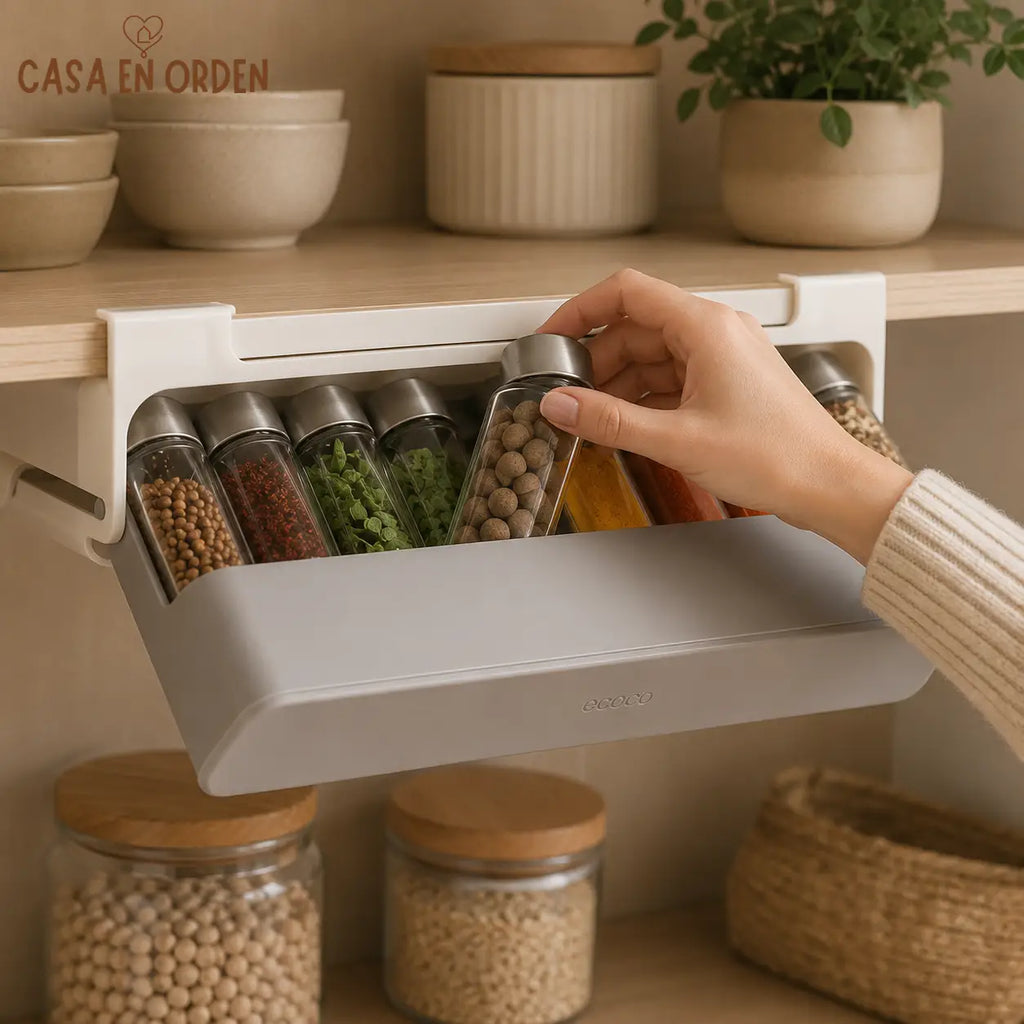 Estante plegable y colgable especiero