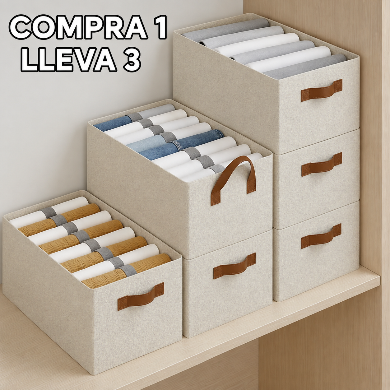 Organizadores de Ropa Plegables (Compra 1 y llévate 3)