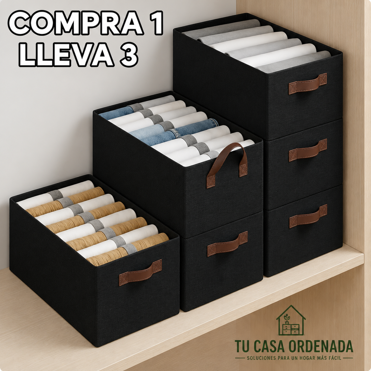 Organizadores de Ropa Plegables (Compra 1 y llévate 3)