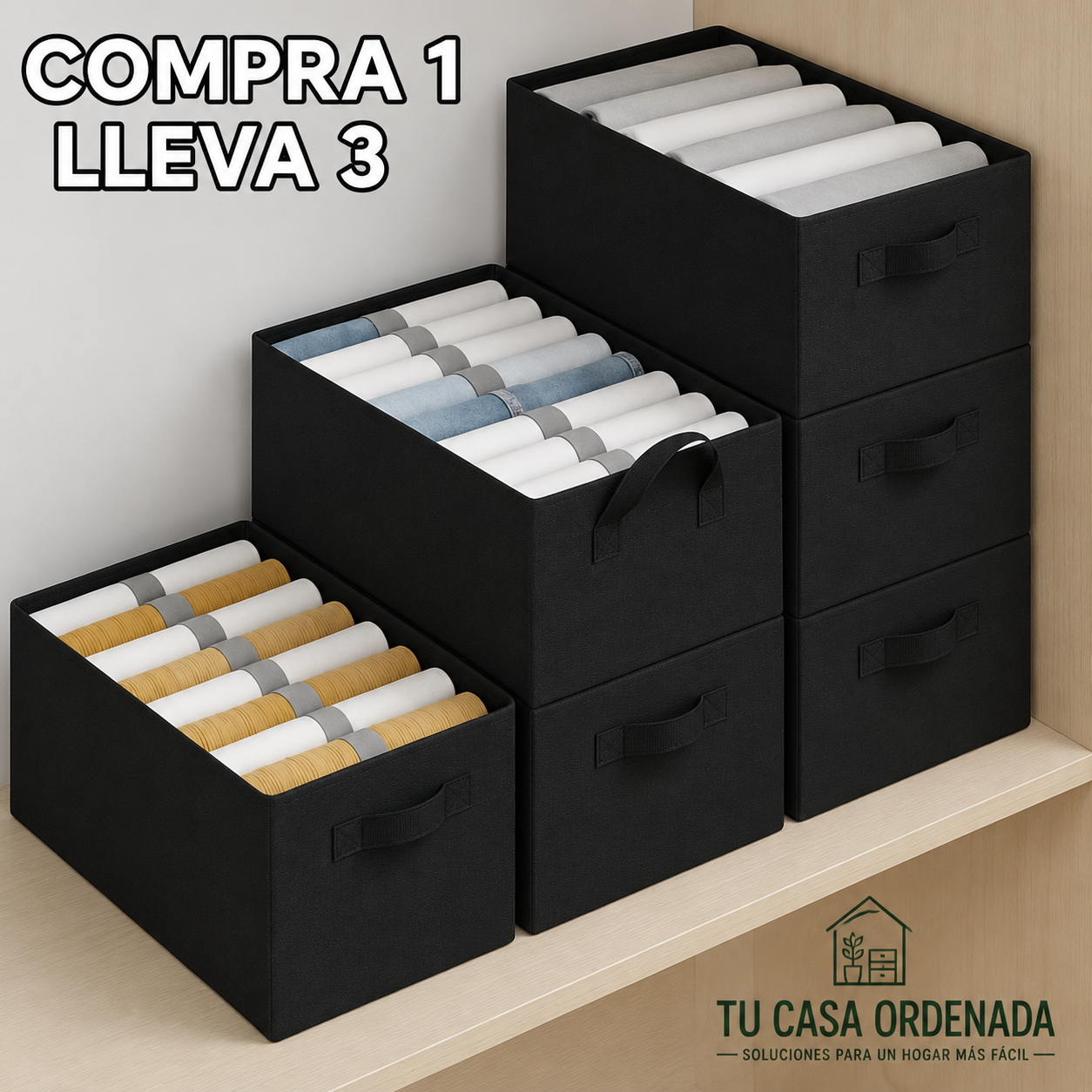 Organizadores de Ropa Plegables (Compra 1 y llévate 3)