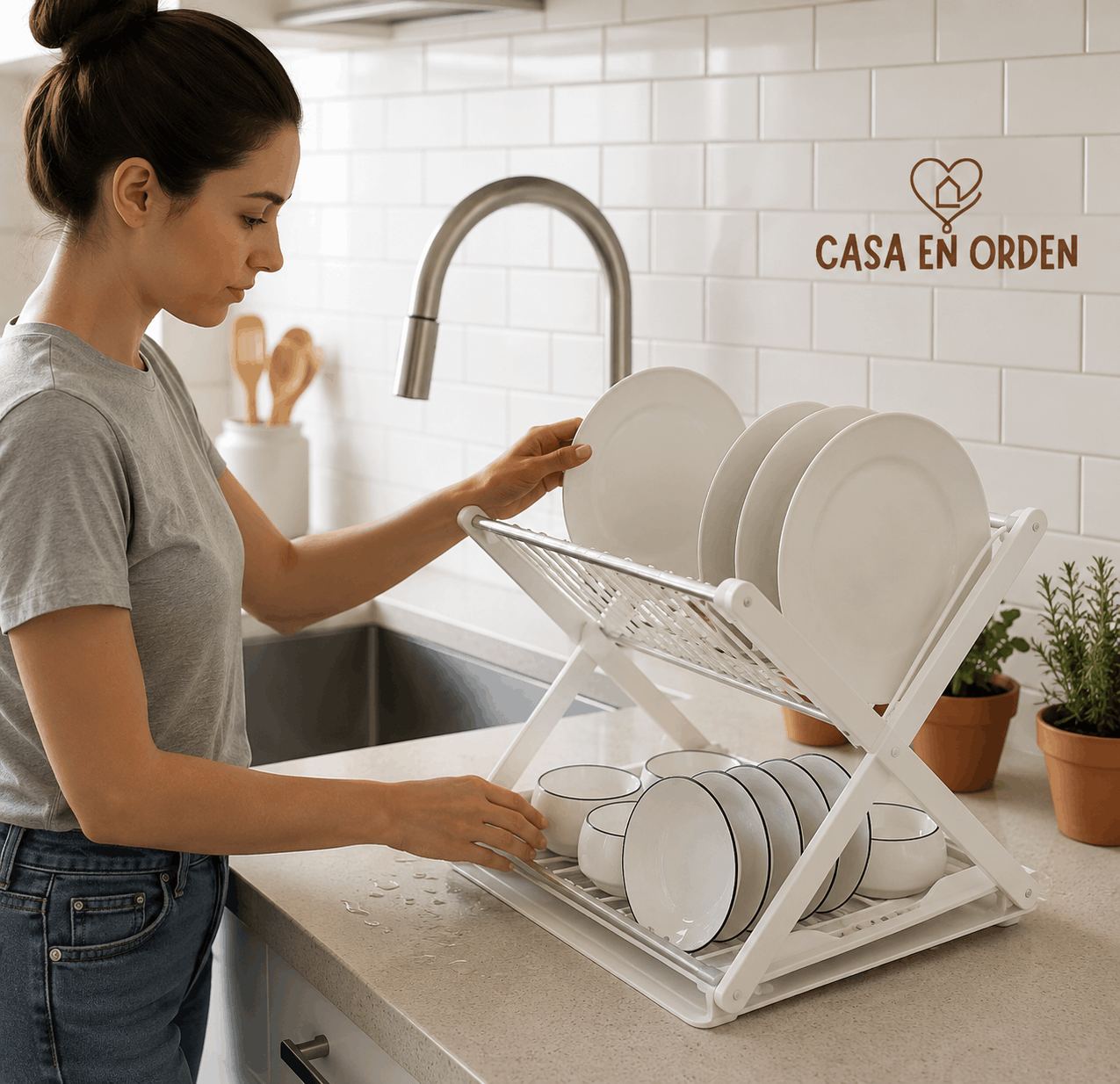 Escurridor de Platos Plegable
