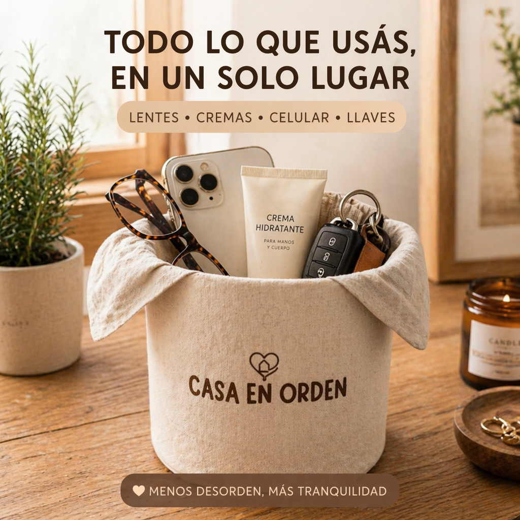 Organizador para Anteojos, cremas, celular y llaves: todo en un solo lugar