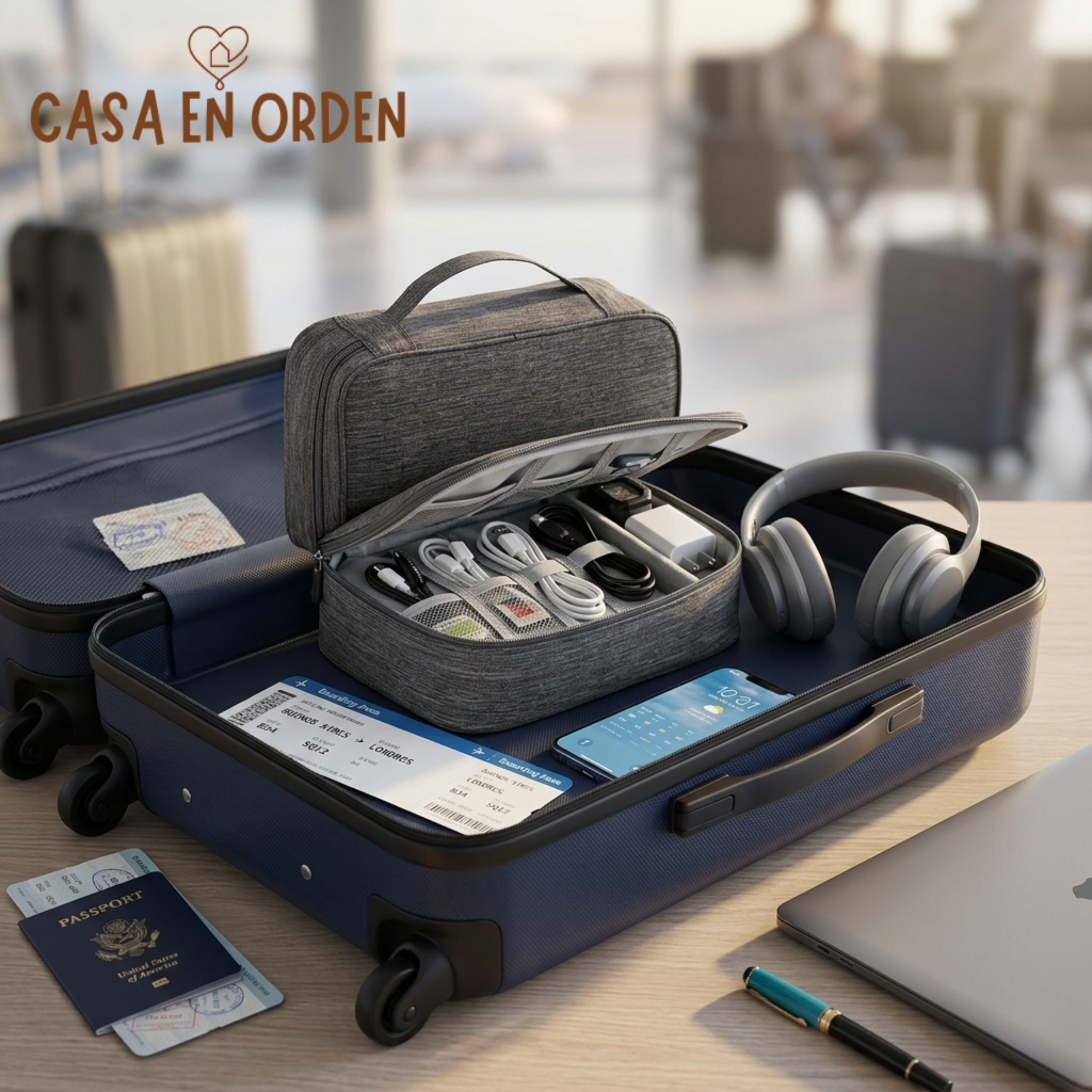 Bolso organizador de cables: todo en un solo lugar, sin enredos