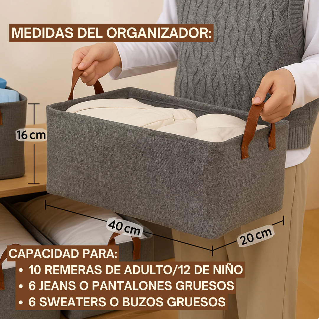 NUEVO Organizadores de Ropa Plegables CON CARTEL (Comprá 1 y lleváte 3)