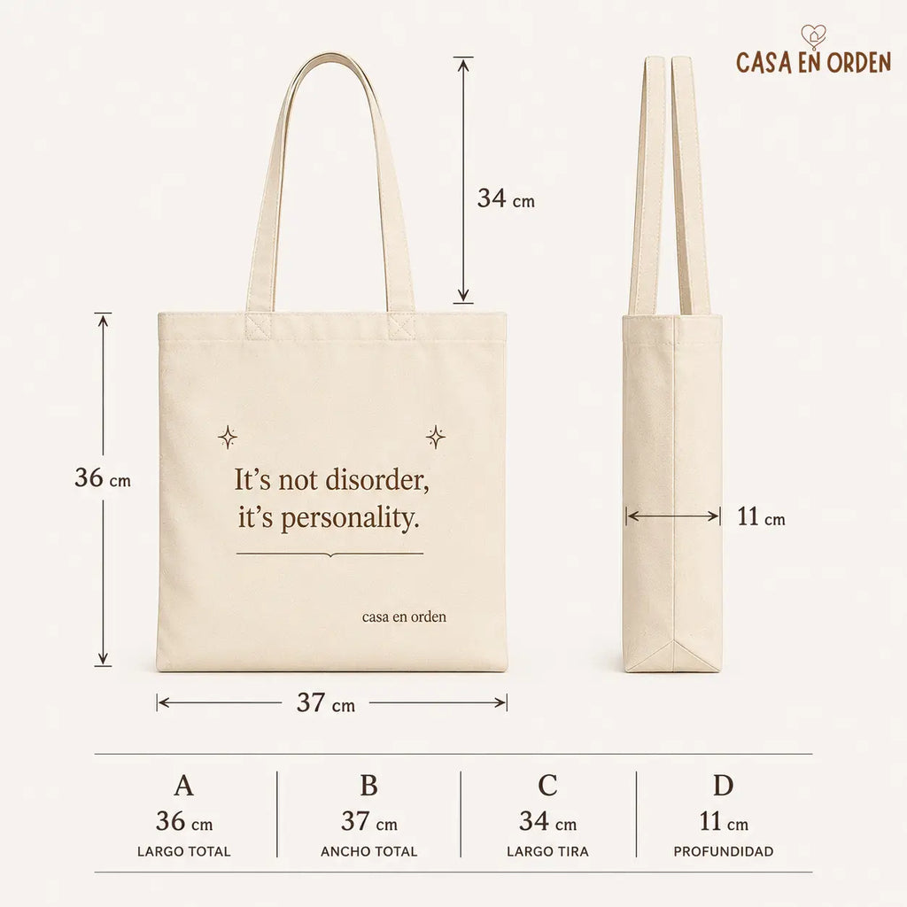 Bolsa de Tela "No es Desorden"