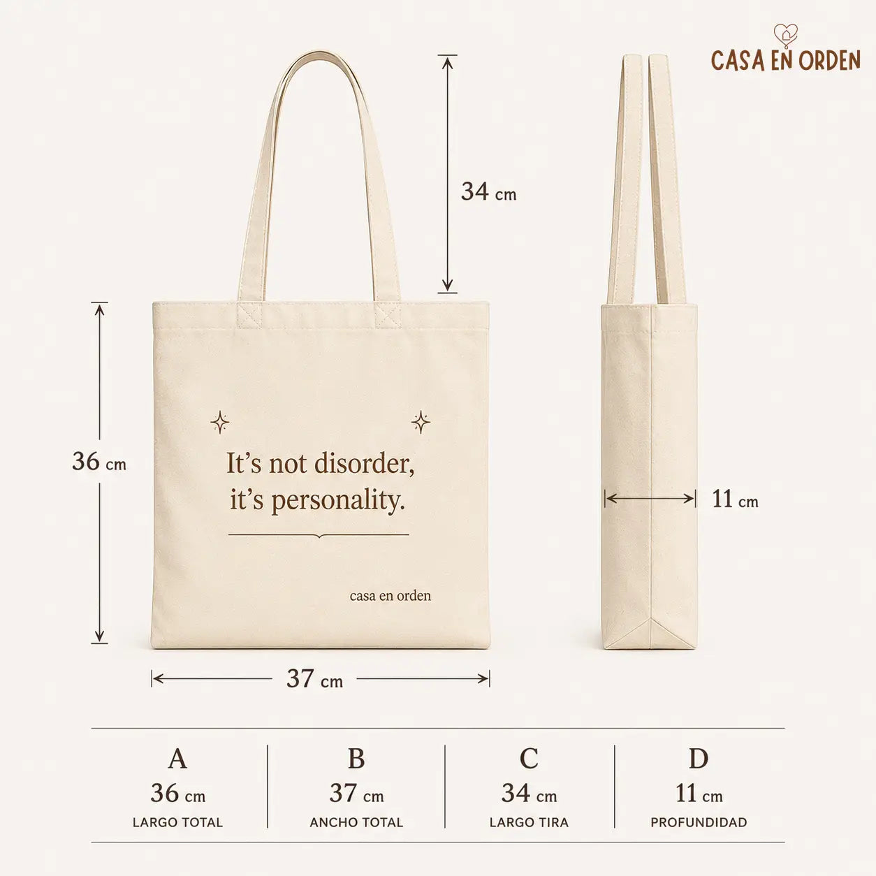 Bolsa de Tela "No es Desorden"