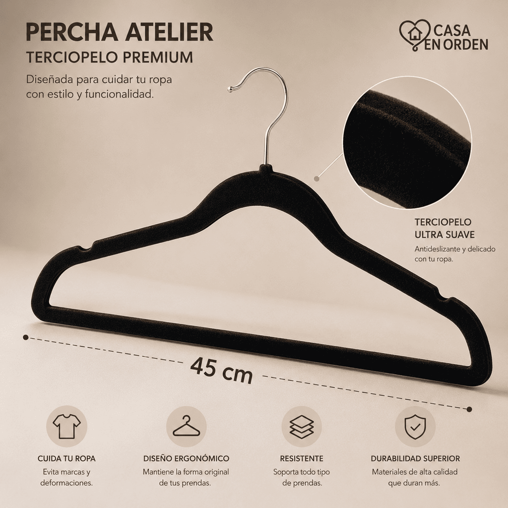 3X1 perchas aterciopeladas