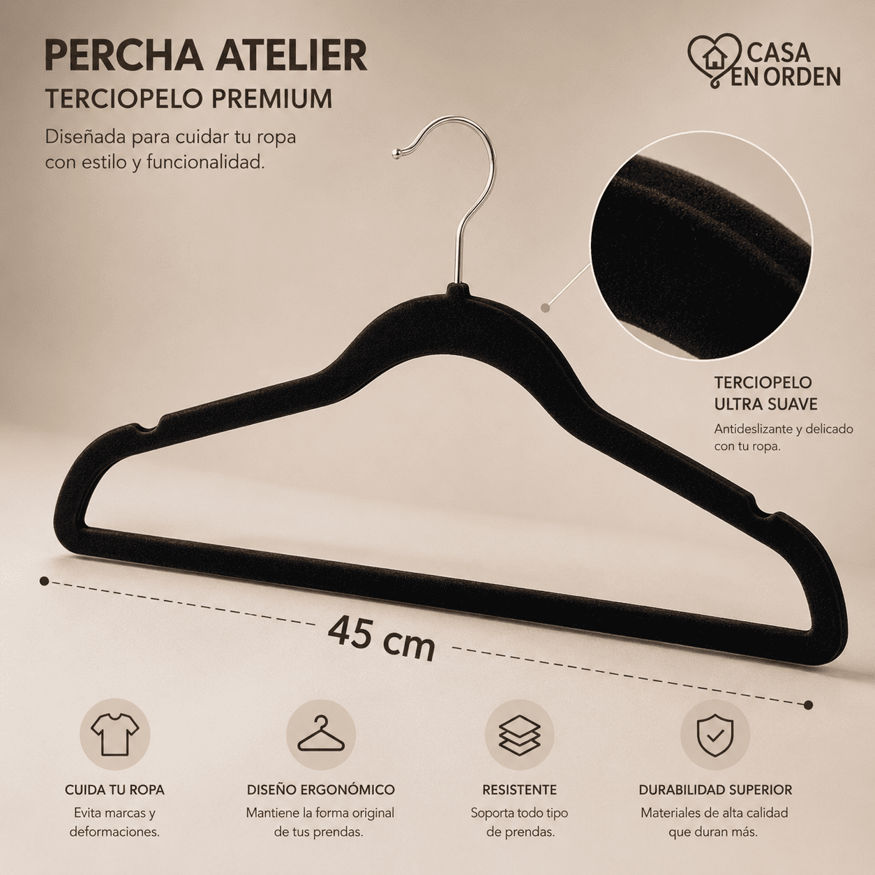 3X1 perchas aterciopeladas